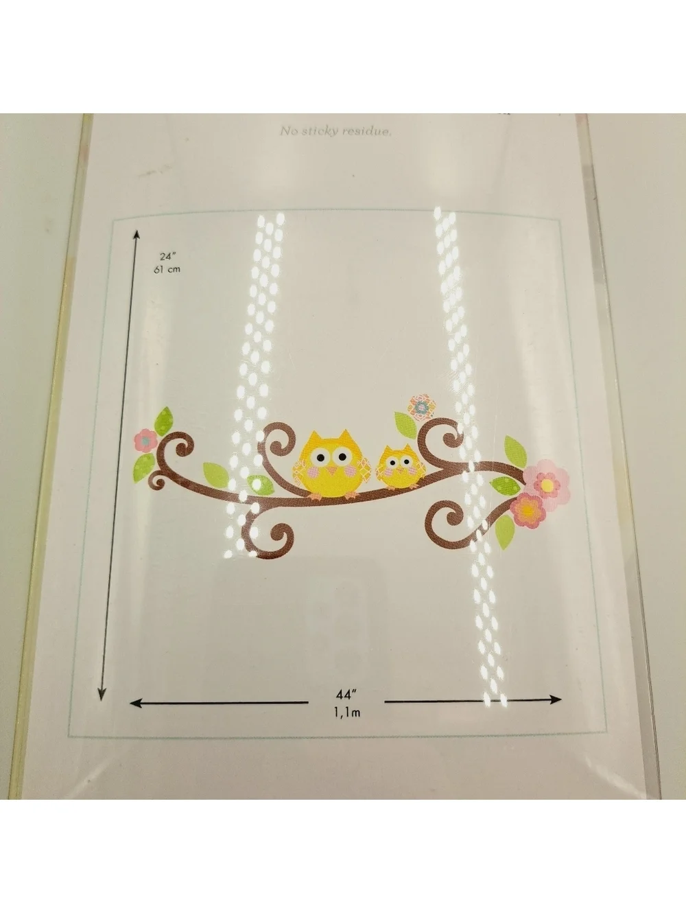 Tree Branch Peel & Stick Wall Decal Owls & Alphabet Kids Room Nursery Playroom